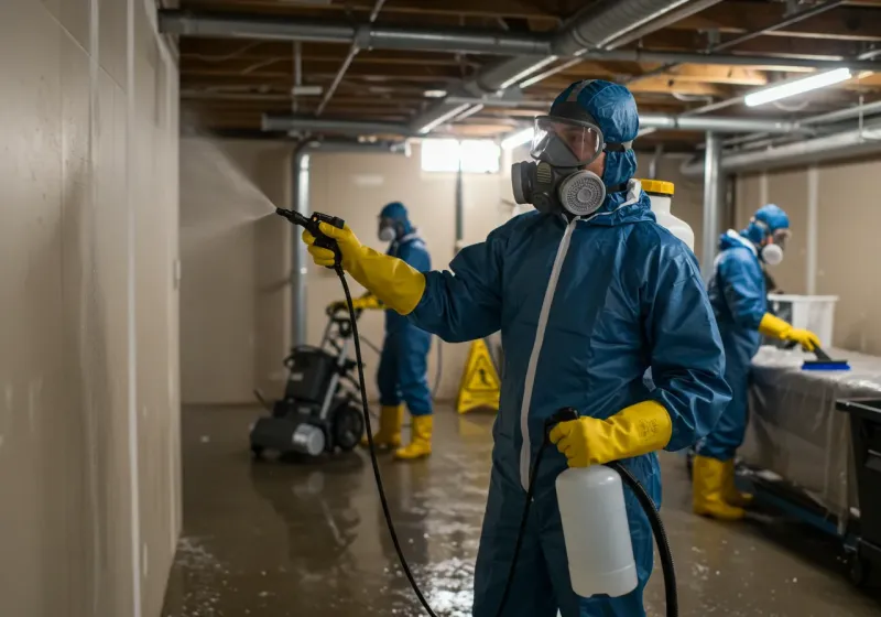 Basement Sanitization and Antimicrobial Treatment process in Brent, AL